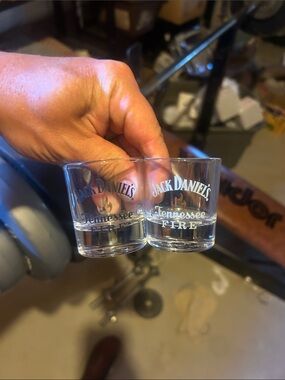 Jack Daniel's Tennessee Fire Shot Glasses - Clear Glass